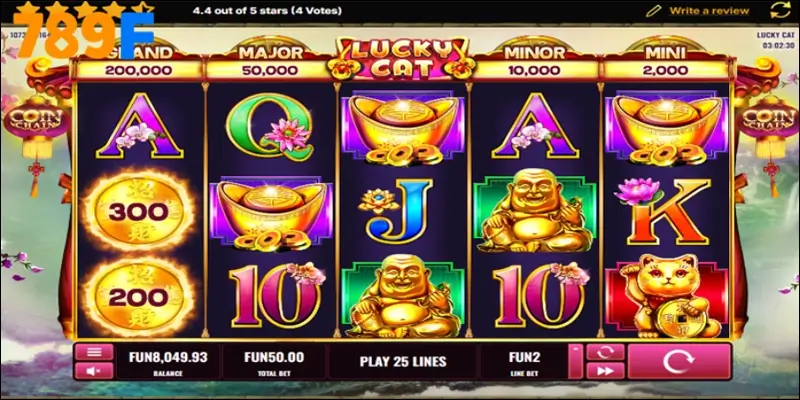 Roll in Money – Slot 2025 biến giấc mơ thành hiện thực 3 Lucky Cat là lựa chọn số một tại nhà cái 789F