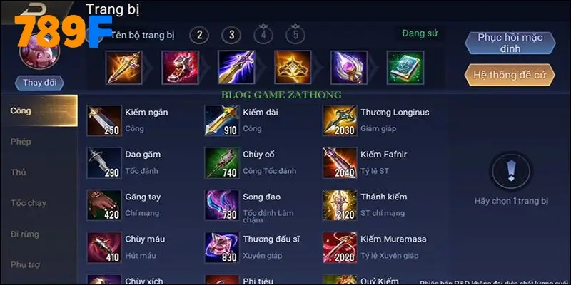 Tướng mạnh nhất Liên Quân - Bí quyết chọn tướng beta 48.8 4 Người mới nên sử dụng tính năng “trang bị gợi ý”