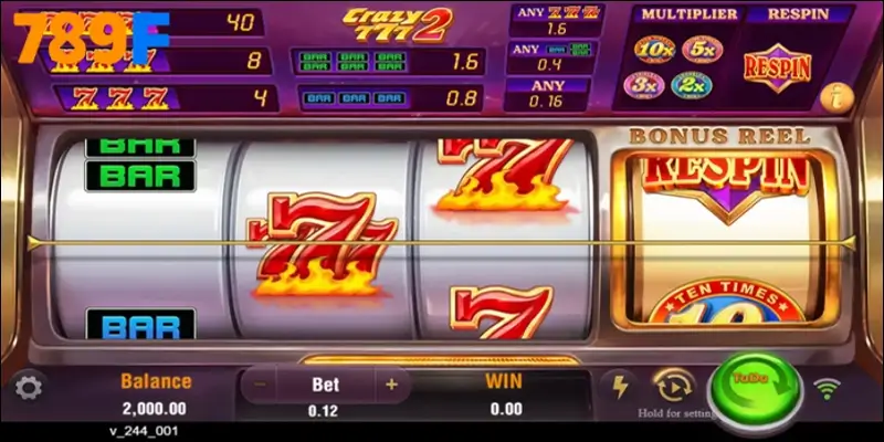 Trải nghiệm Crazy 777 tại nhà cái 789F